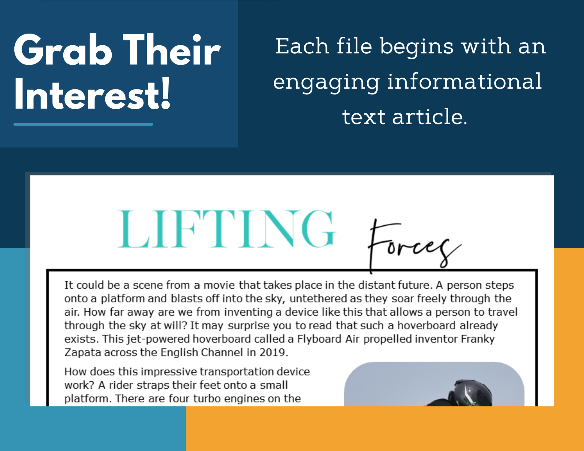 MS 6th 7th 8th Science Reading Comprehension Passages - VOL. 4 - Lifting Forces