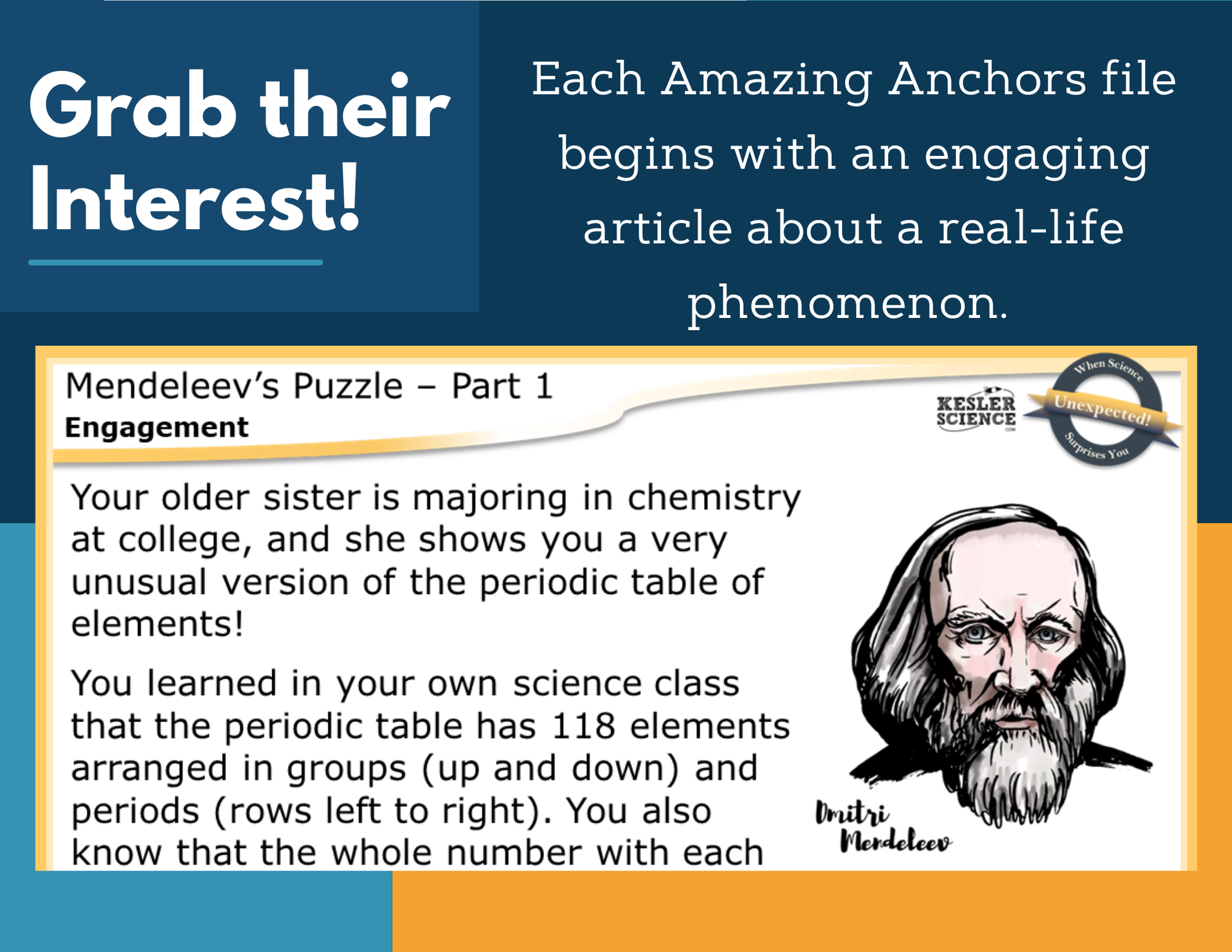Amazing Anchors Periodic Table & Reactivity (Mendeleev's Puzzle) - MS 6-8