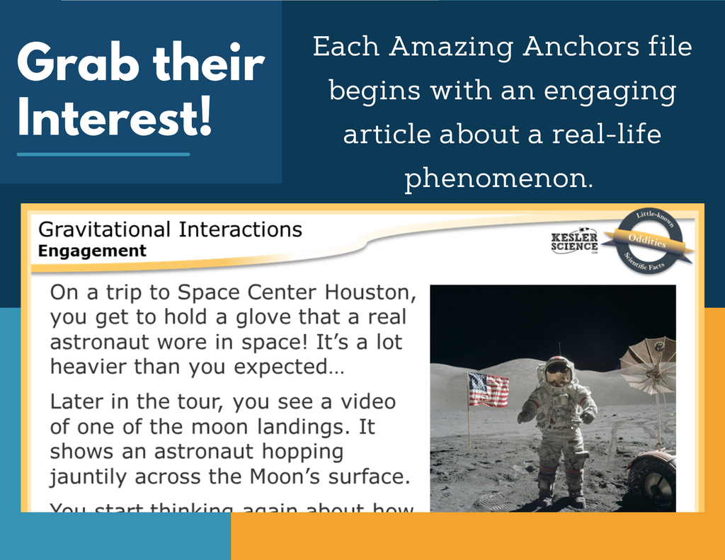 Amazing Anchors Gravitational Interactions - NGSS MS PS2-4