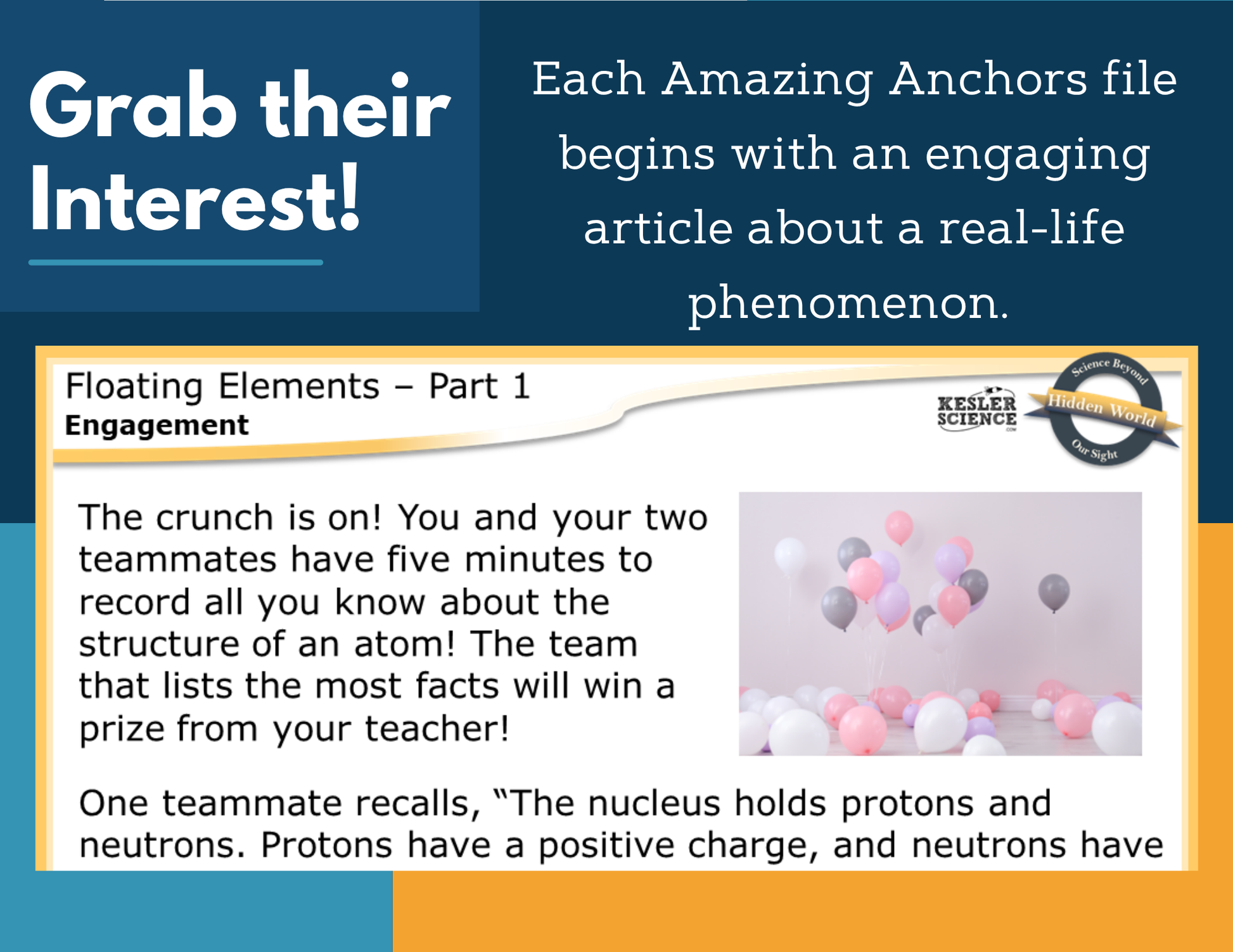 Amazing Anchors Atoms (Floating Elements) - MS 6-8