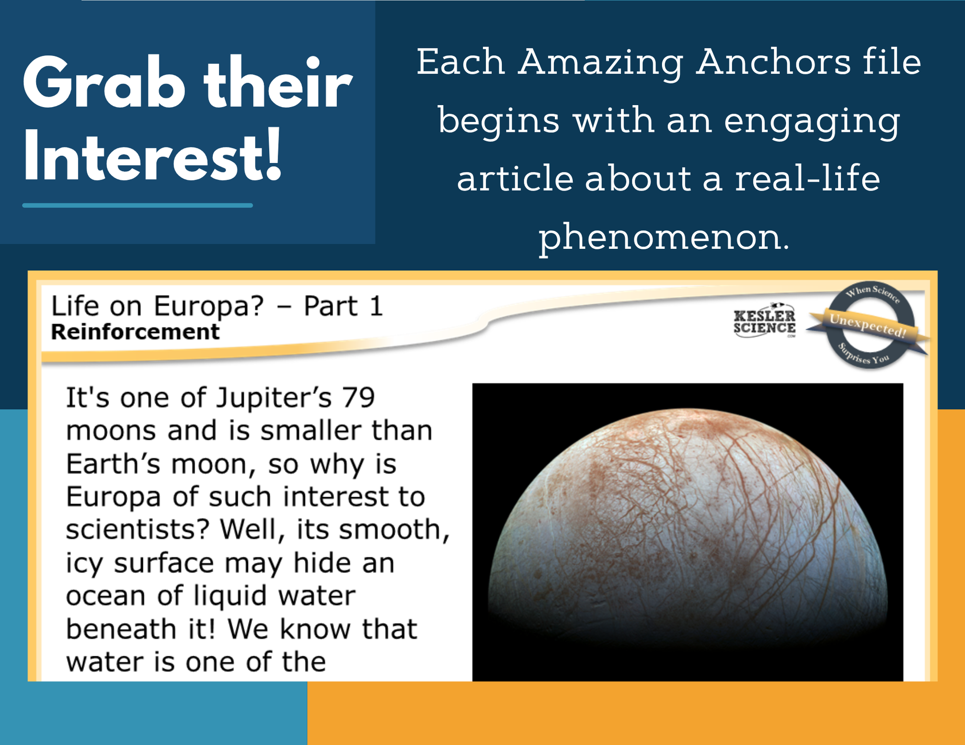Amazing Anchors Conditions for Life to Exist (Life on Europa) - MS 6-8