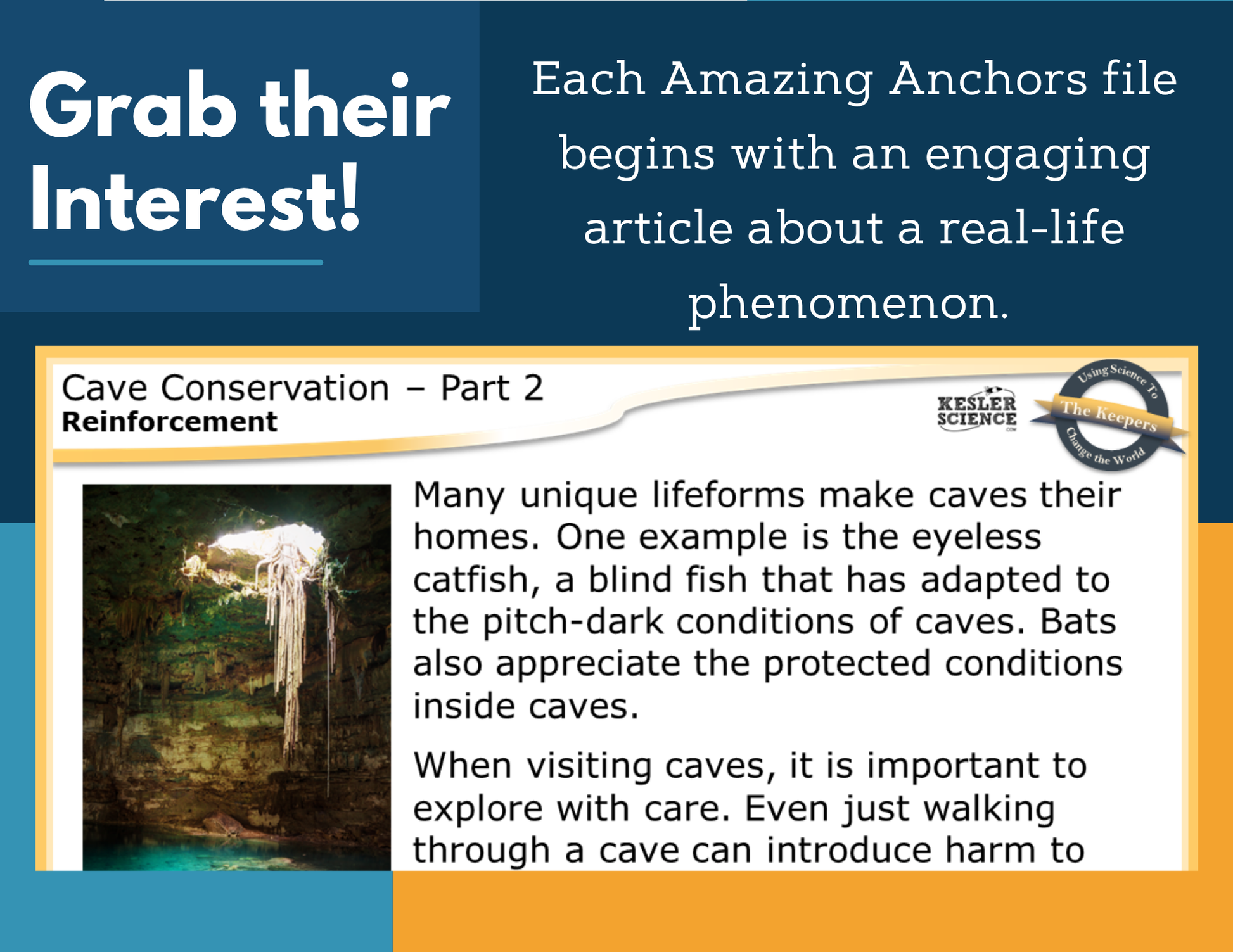 Amazing Anchors Geoscience Processes (Cave Conservation) - NGSS MS ESS2-2