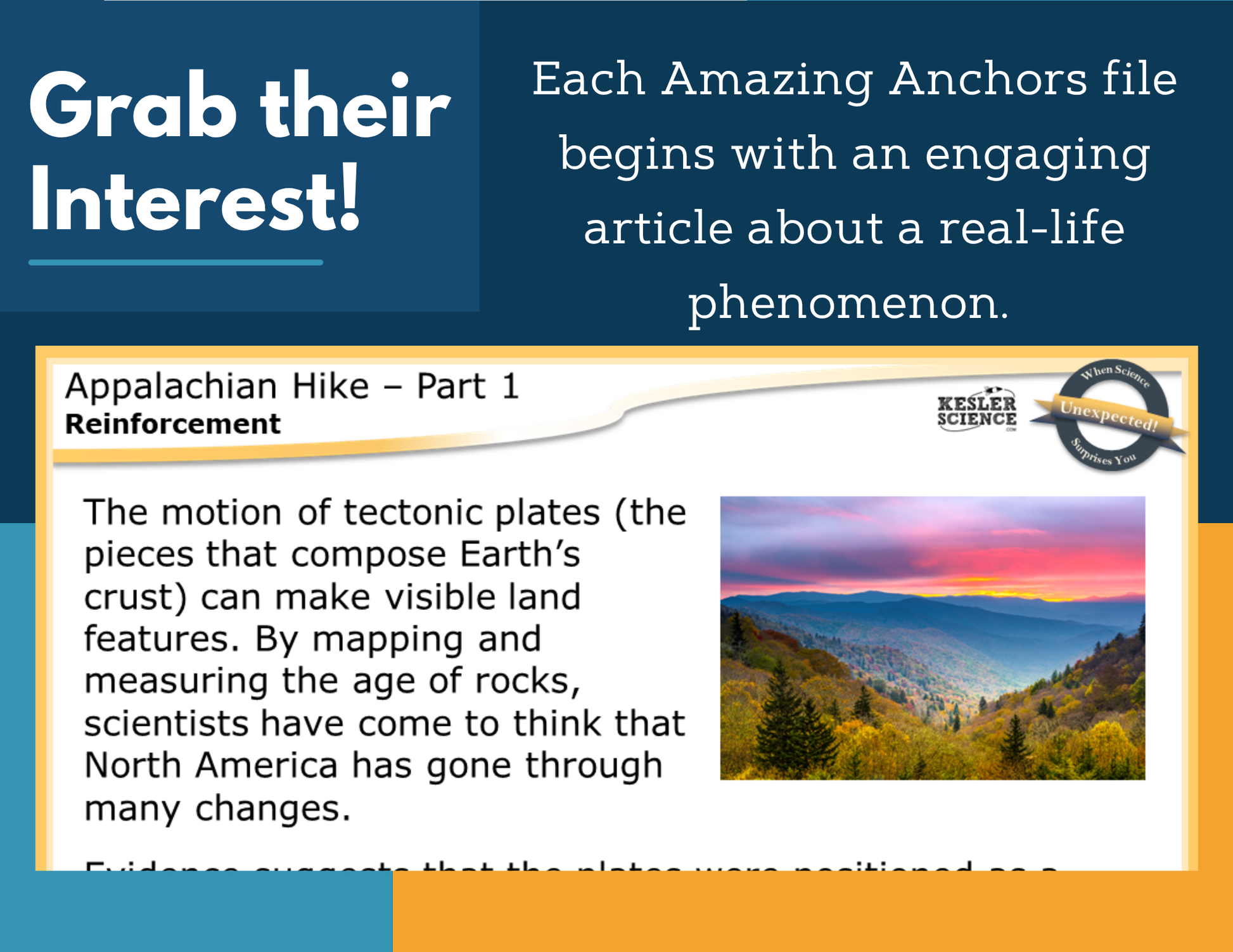 Amazing Anchors Formation of Crustal Features (Appalachian Hike) - MS 6-8