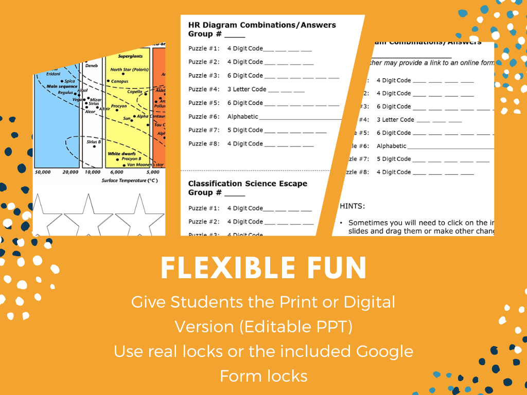 H-R Diagram Escape Room - 6th 7th 8th Grade Science Activity