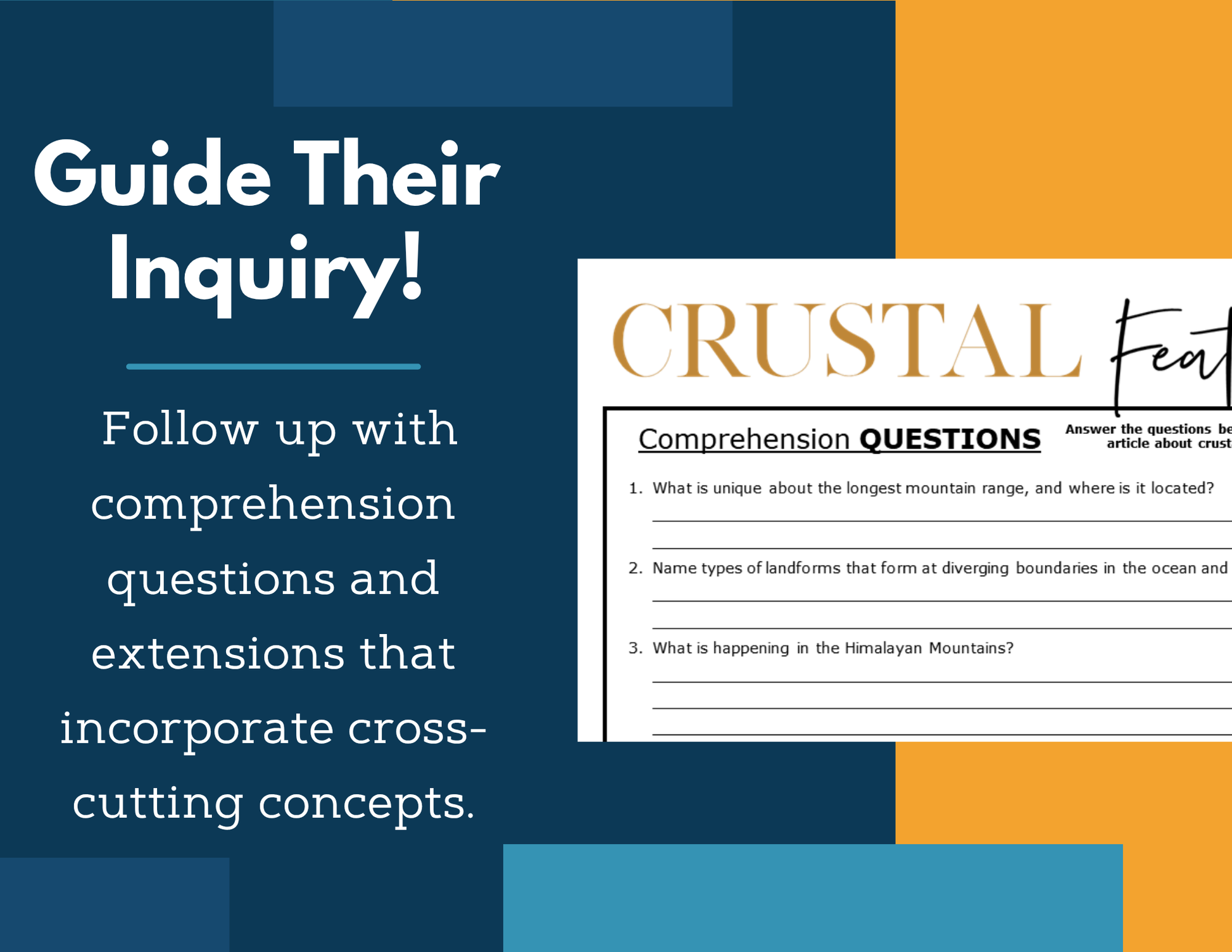 MS 6th 7th 8th Science Reading Comprehension Passages - VOL. 2 - Crustal Features