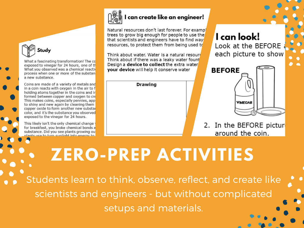 STEM Starters - Colorful Coins - No-Prep PreK-8