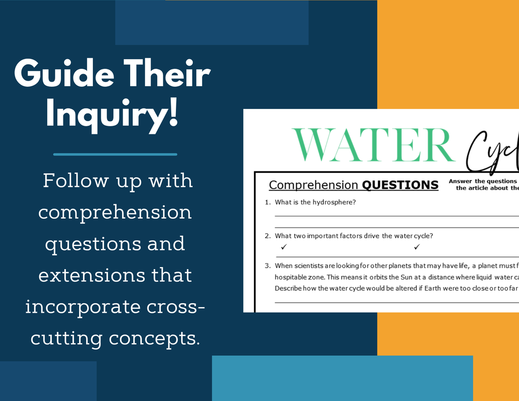 MS 6th 7th 8th Science Reading Comprehension Passages - VOL. 2 - Water Cycle
