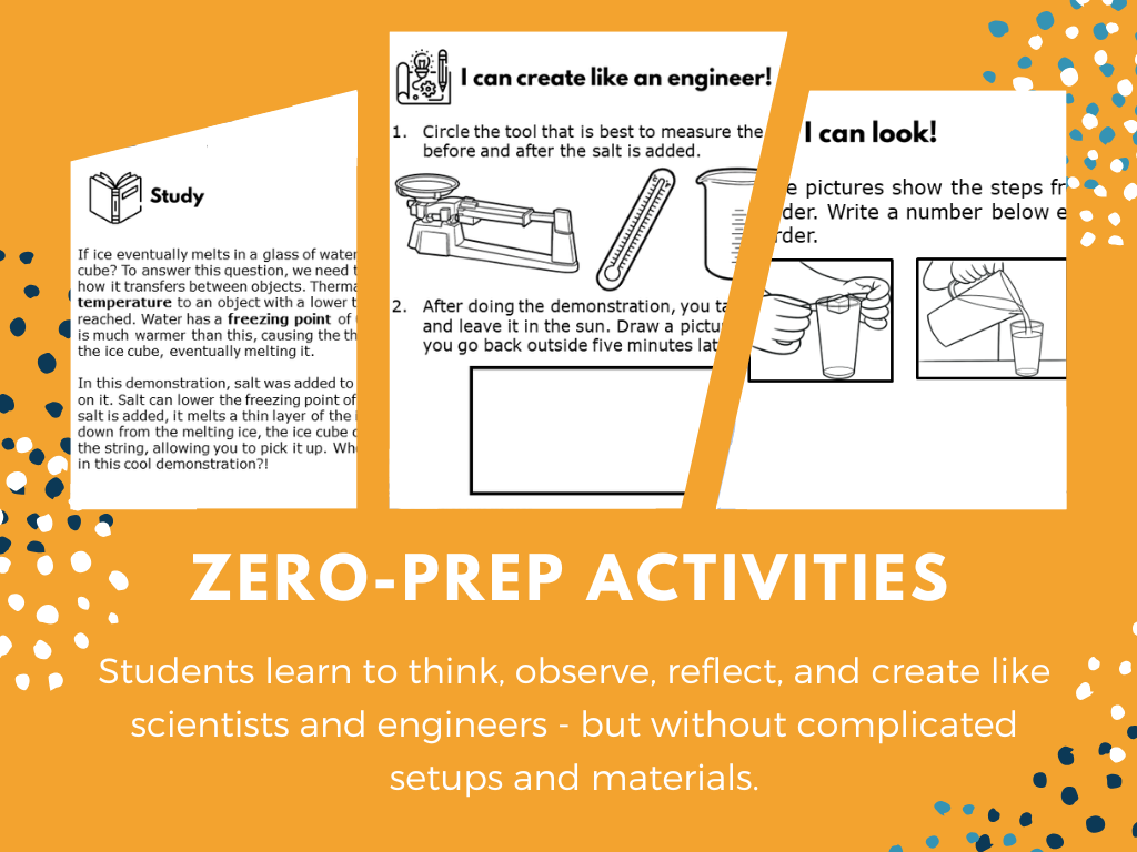 STEM Starters - Ice Cube Rope - No-Prep PreK-8