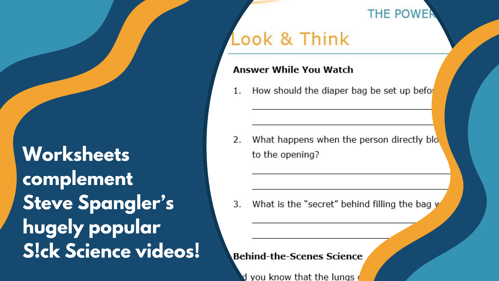 Power of Air - Spangler Video Worksheets with CER