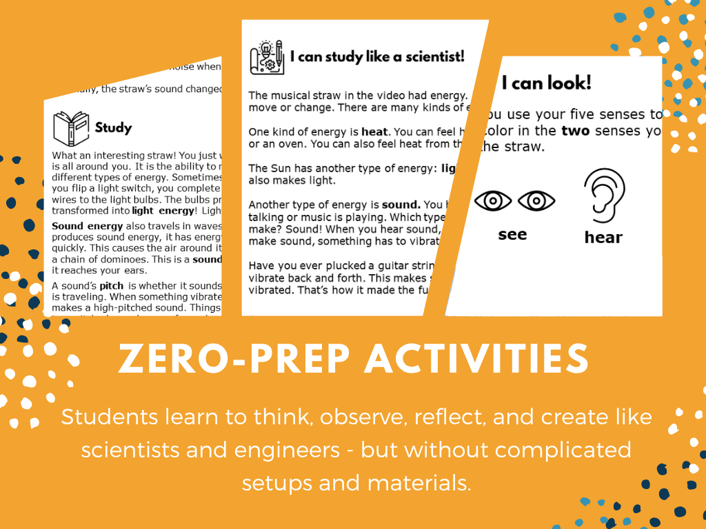 STEM Starters - Musical Straw - No-Prep PreK-8