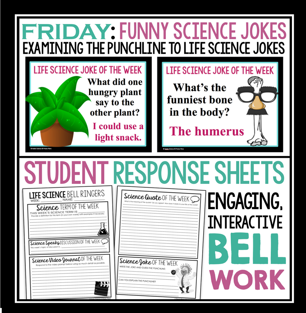 MS 6th 7th 8th Bellringers and Warm-Ups - Life Science