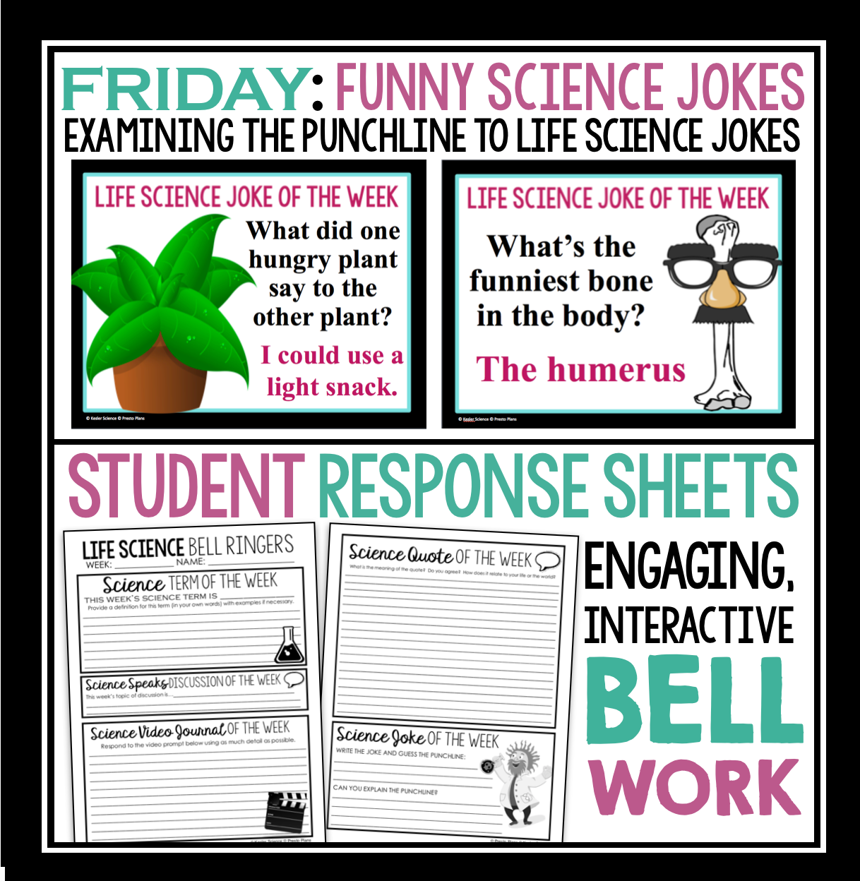 MS 6th 7th 8th Bellringers and Warm-Ups - Life Science