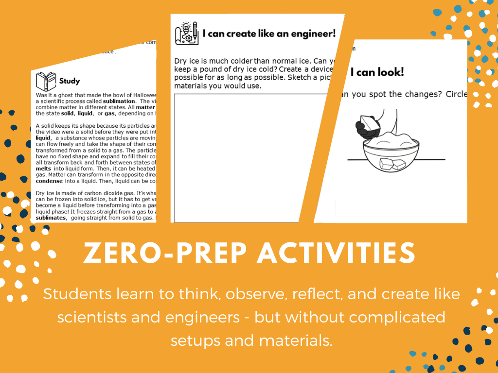 STEM Starters - Spooky Halloween Beverage - No-Prep PreK-8