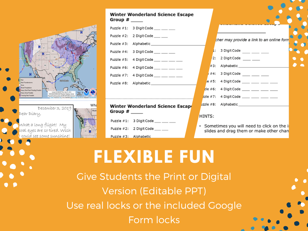 Winter Wonderland Season 2 Escape Room - 6th 7th 8th Grade Science Review Activity