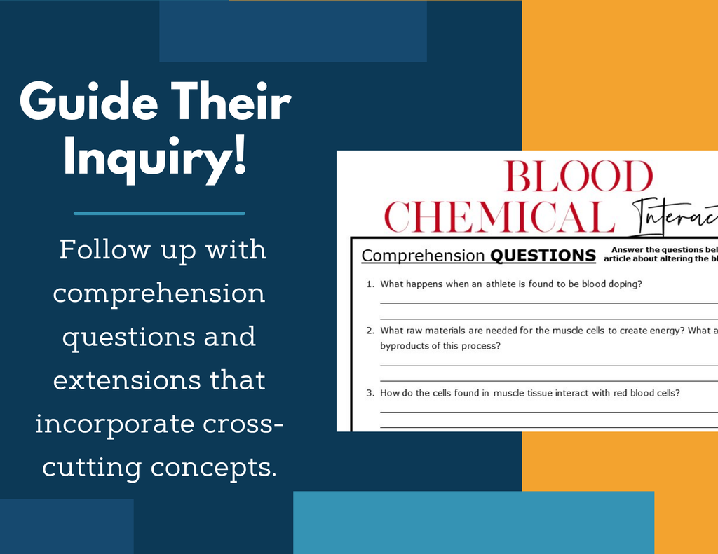 MS 6th 7th 8th Science Reading Comprehension Passages - VOL. 3 - Blood Chemical Interactions