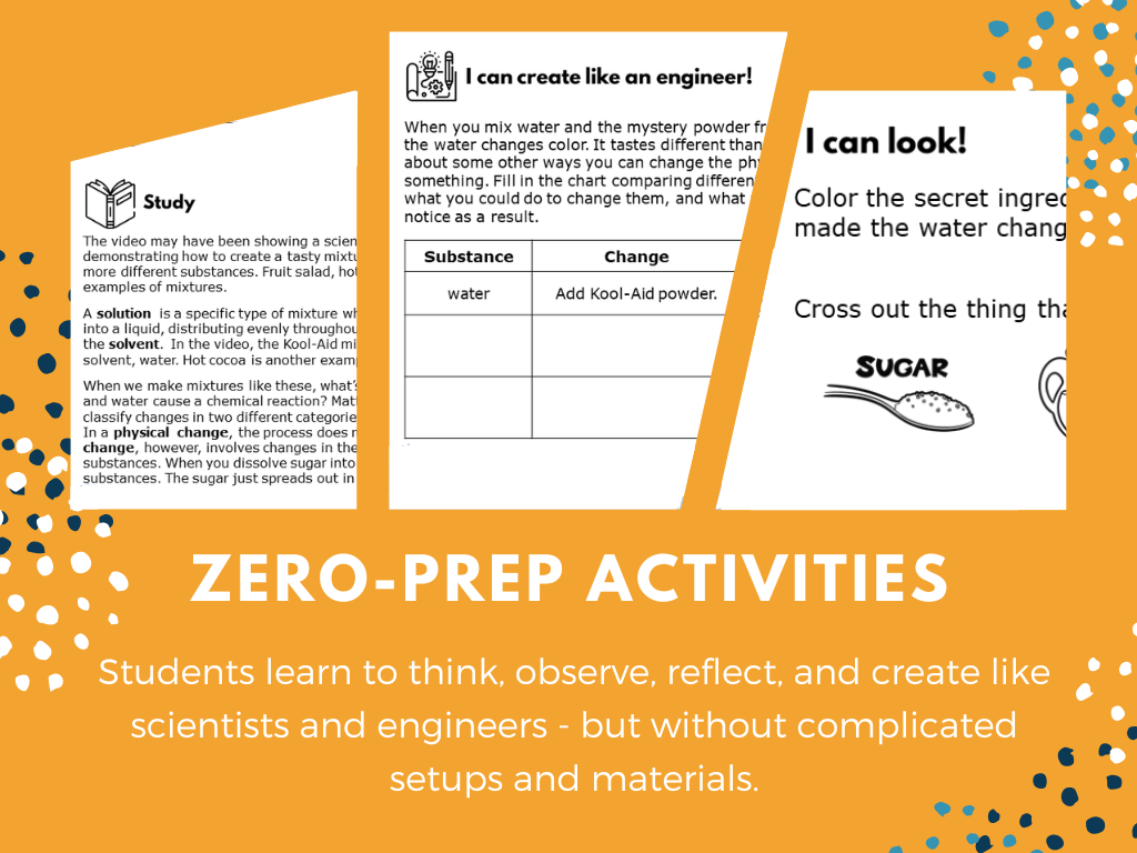 STEM Starters - Magic Color Change Sugar - Easy PreK-8