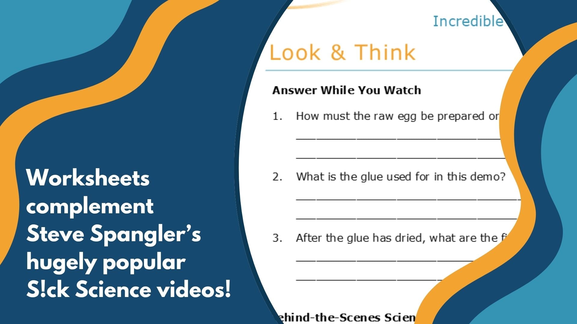 Incredible Egg Geode - Spangler Video Worksheets with CER