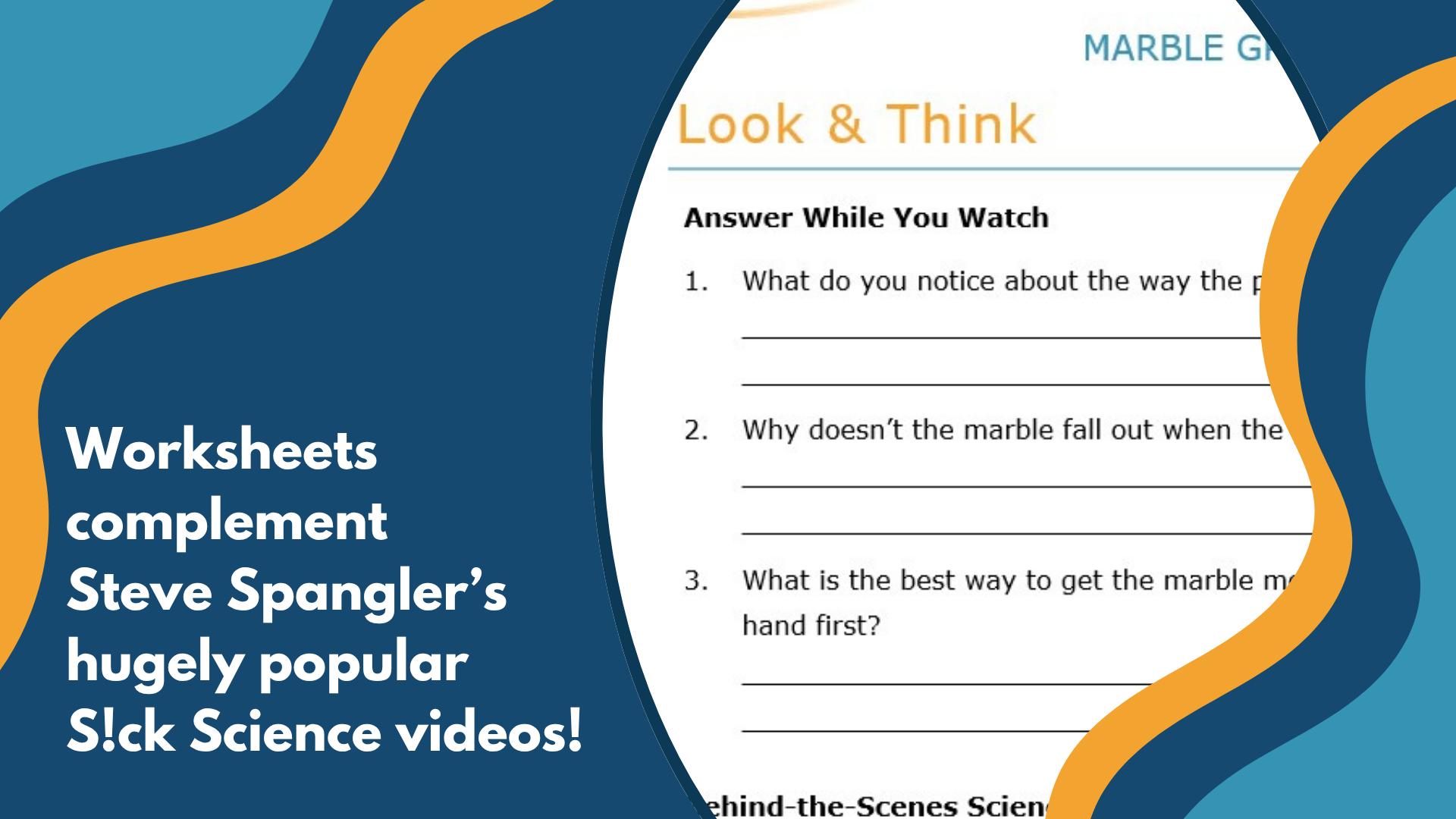 Marble Graviton - Spangler Video Worksheets with CER