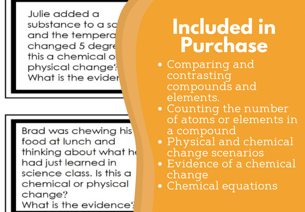 Chemistry Task Cards #2: Compounds & Elements
