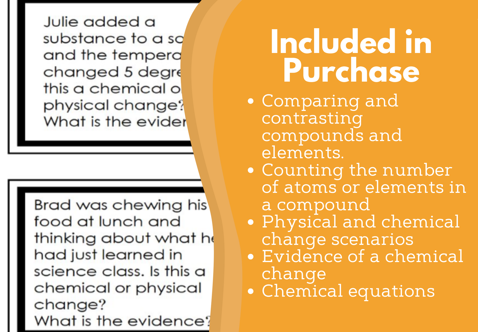 Chemistry Task Cards #2: Compounds & Elements
