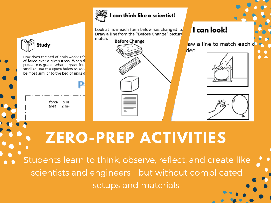 STEM Starters - Bed of Nails - No-Prep PreK-8