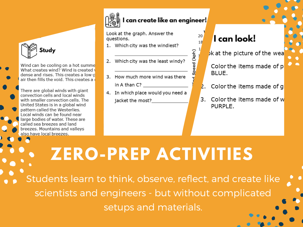 STEM Starters - DIY Weather Vane - No-Prep PreK-8