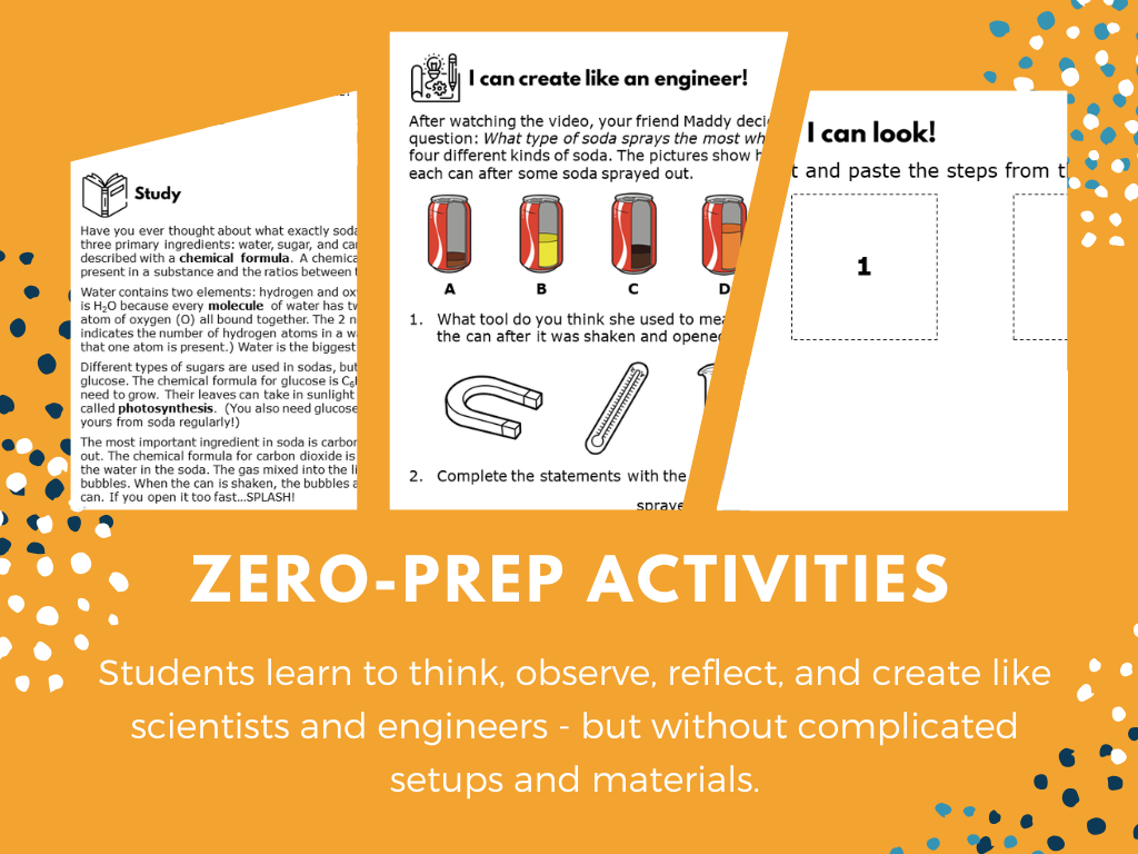 STEM Starters - Soda Can Shake Up - Easy PreK-8