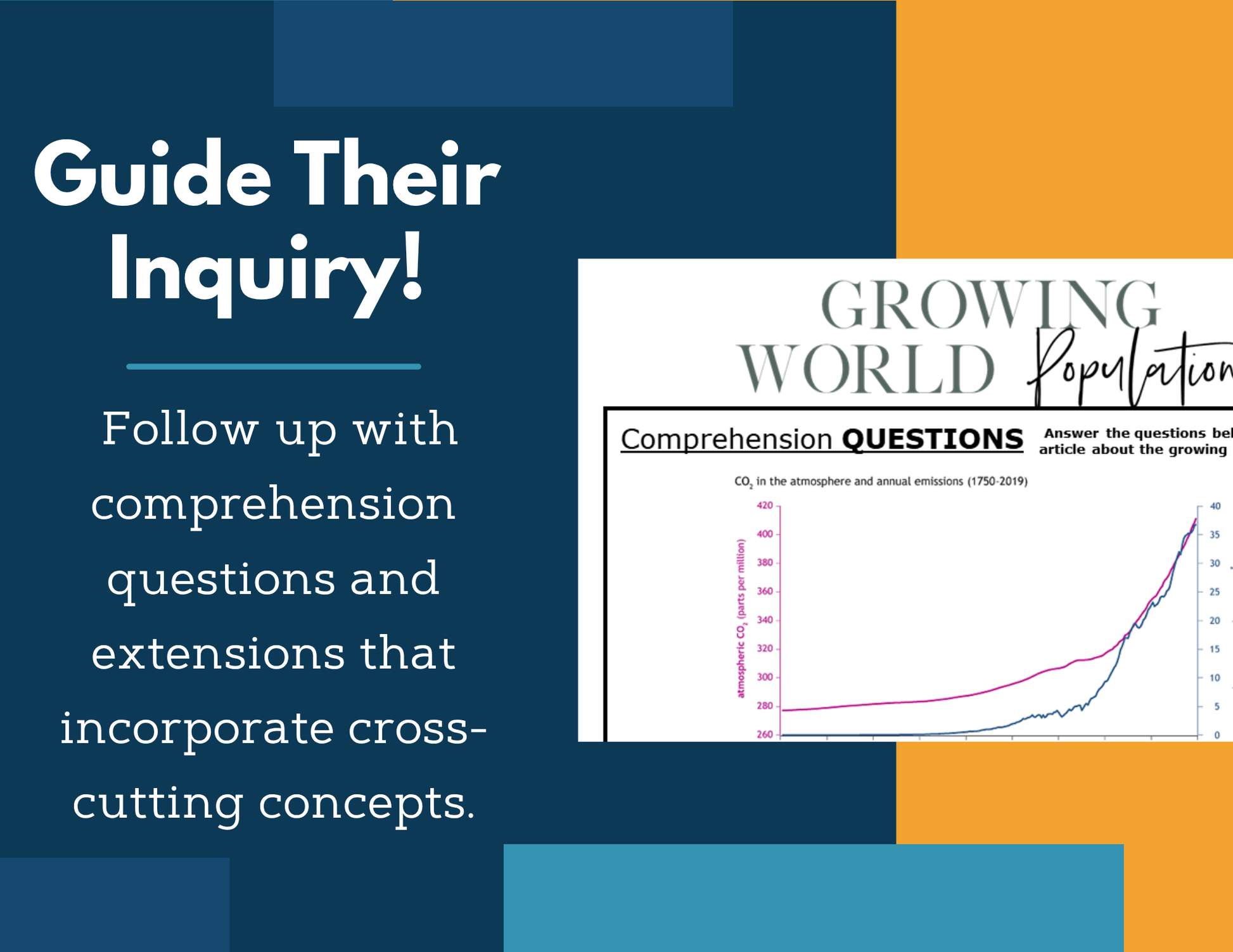 MS 6th 7th 8th Science Reading Comprehension Passages - VOL. 2 - Growing World Population