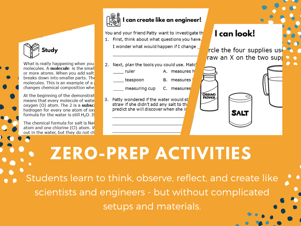 STEM Starters - Salt Water Density Straw - Easy PreK-8