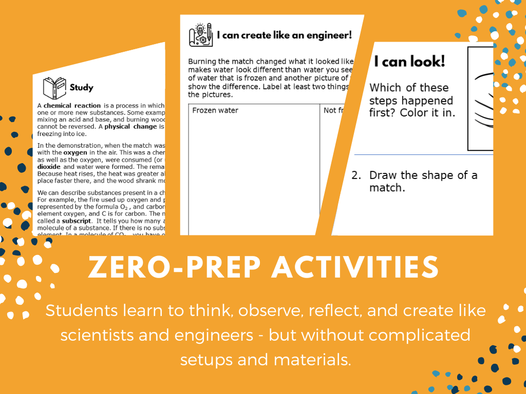 STEM Starters - Match Levitation - No-Prep PreK-8