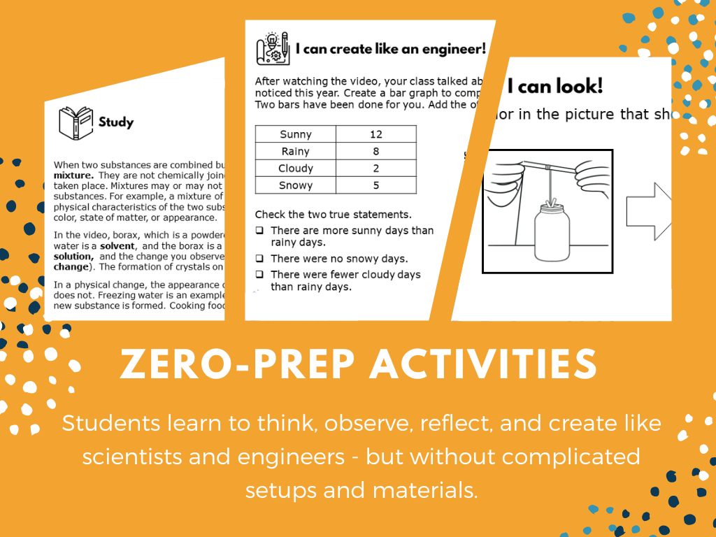 STEM Starters - Borax Crystal Star - No-Prep PreK-8