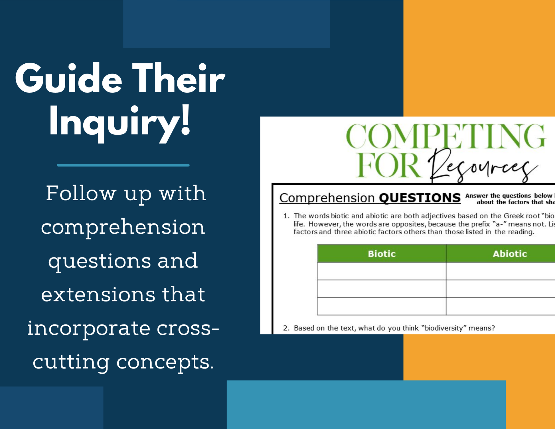MS 6th 7th 8th Science Reading Comprehension Passages - VOL. 3 - Competing for Resources