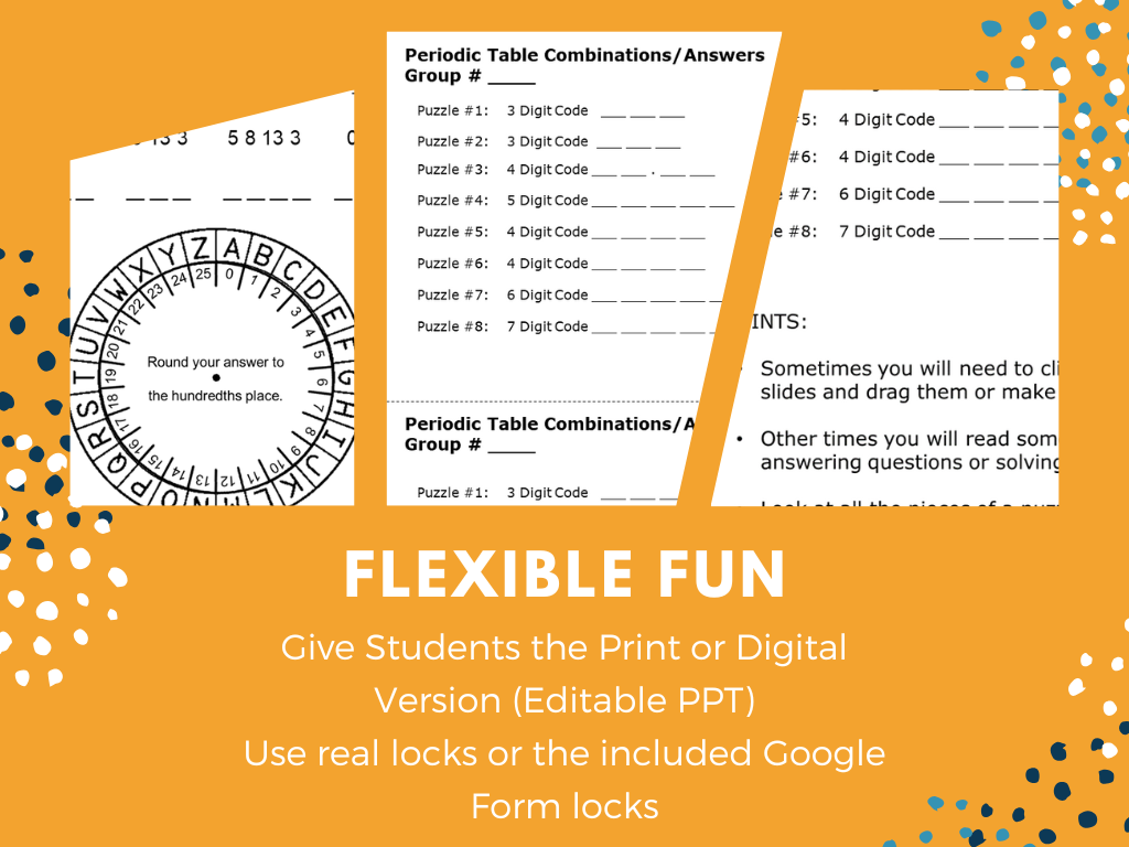 Periodic Table Escape Room - 6th 7th 8th Grade Science Review Activity