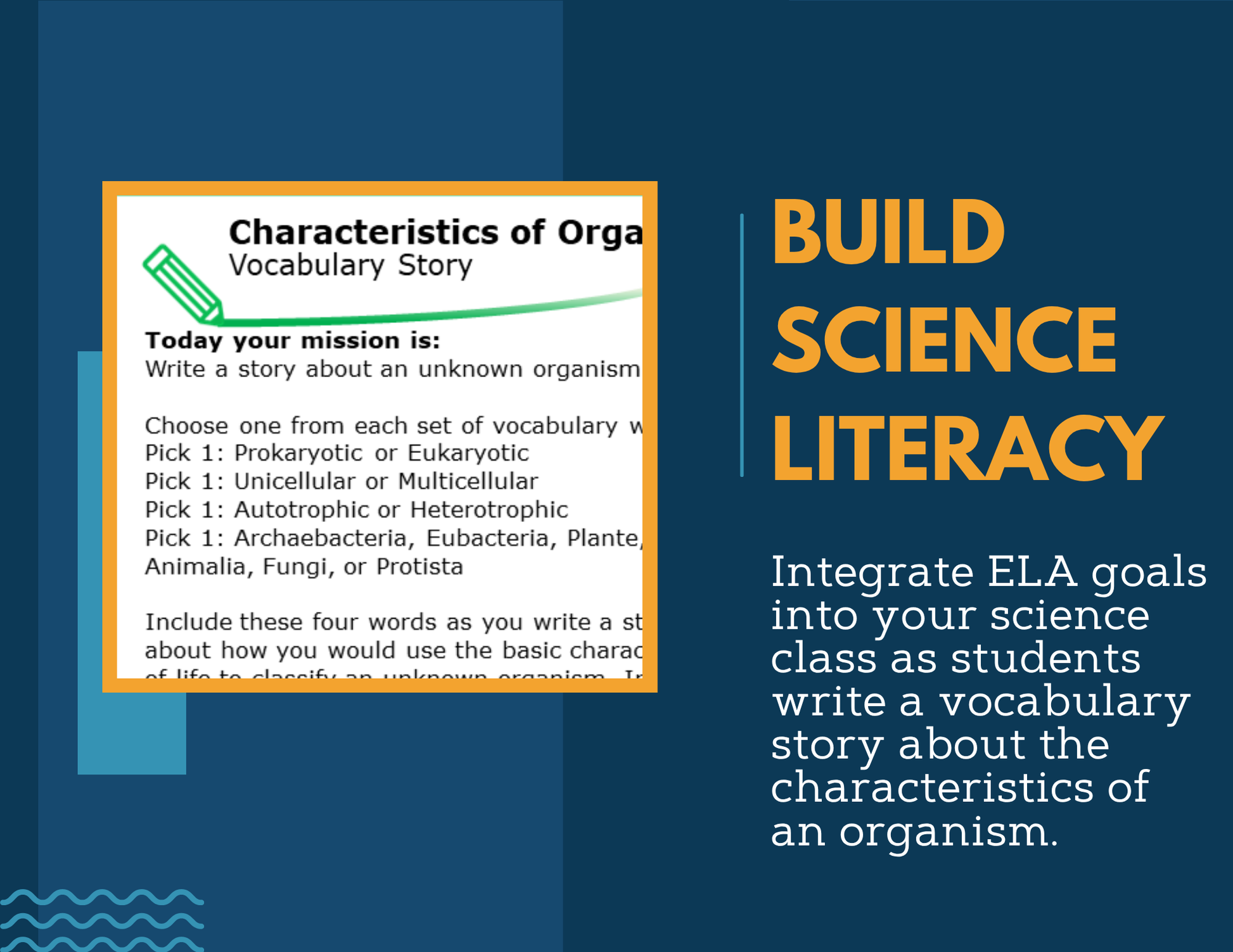 Writing Prompts - Characteristics of Organisms - MS 6-8