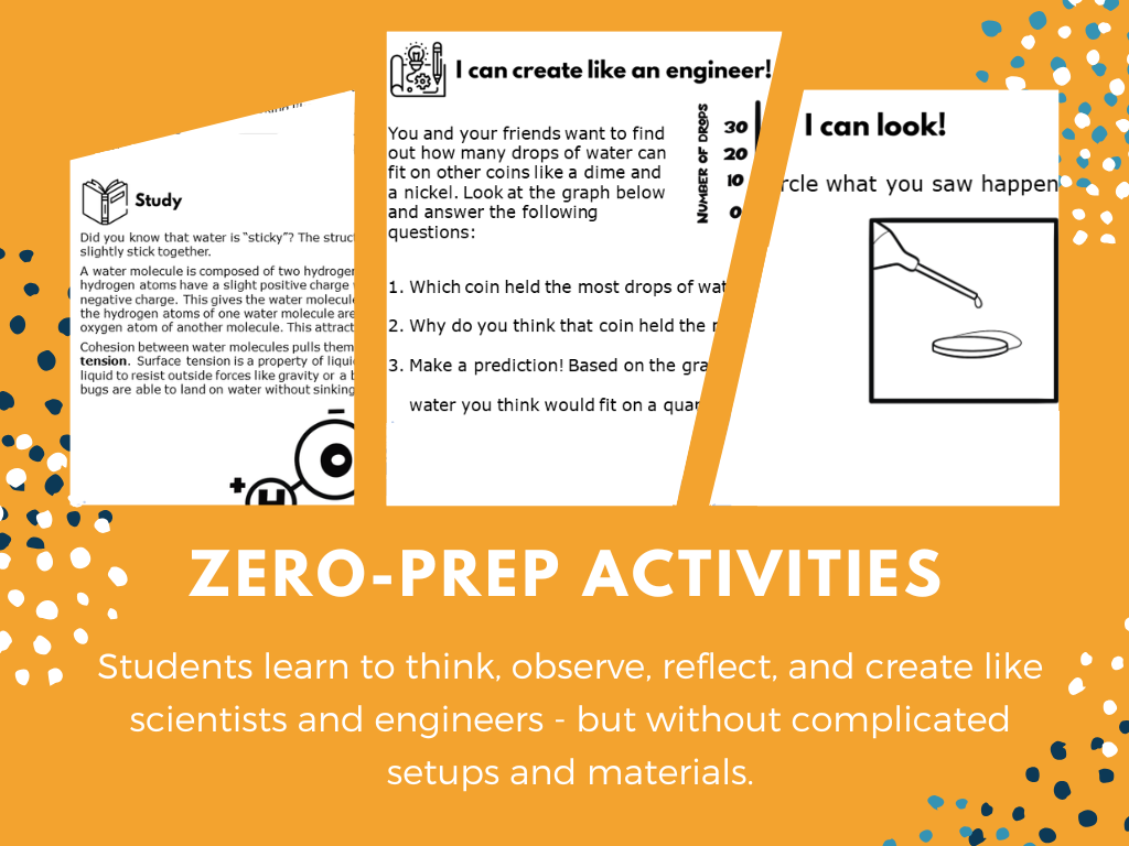 STEM Starters - Drops on a Penny - Easy PreK-8
