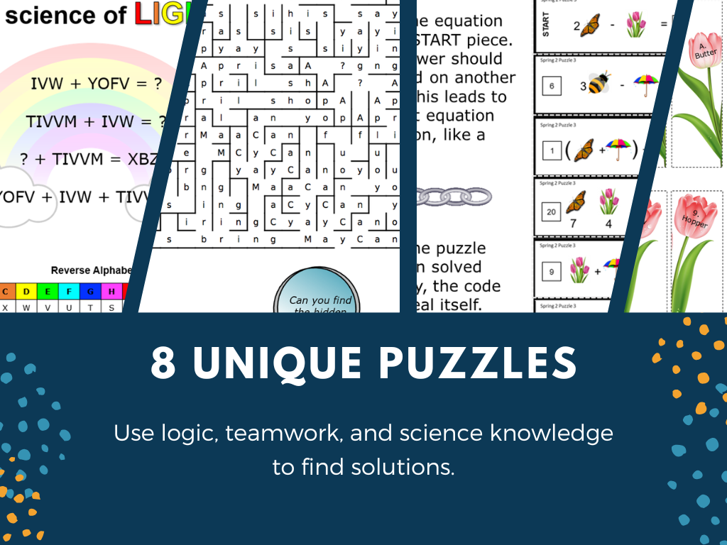 Spring Escape Room - Season 2 - 6th 7th 8th Grade Science Review Activity