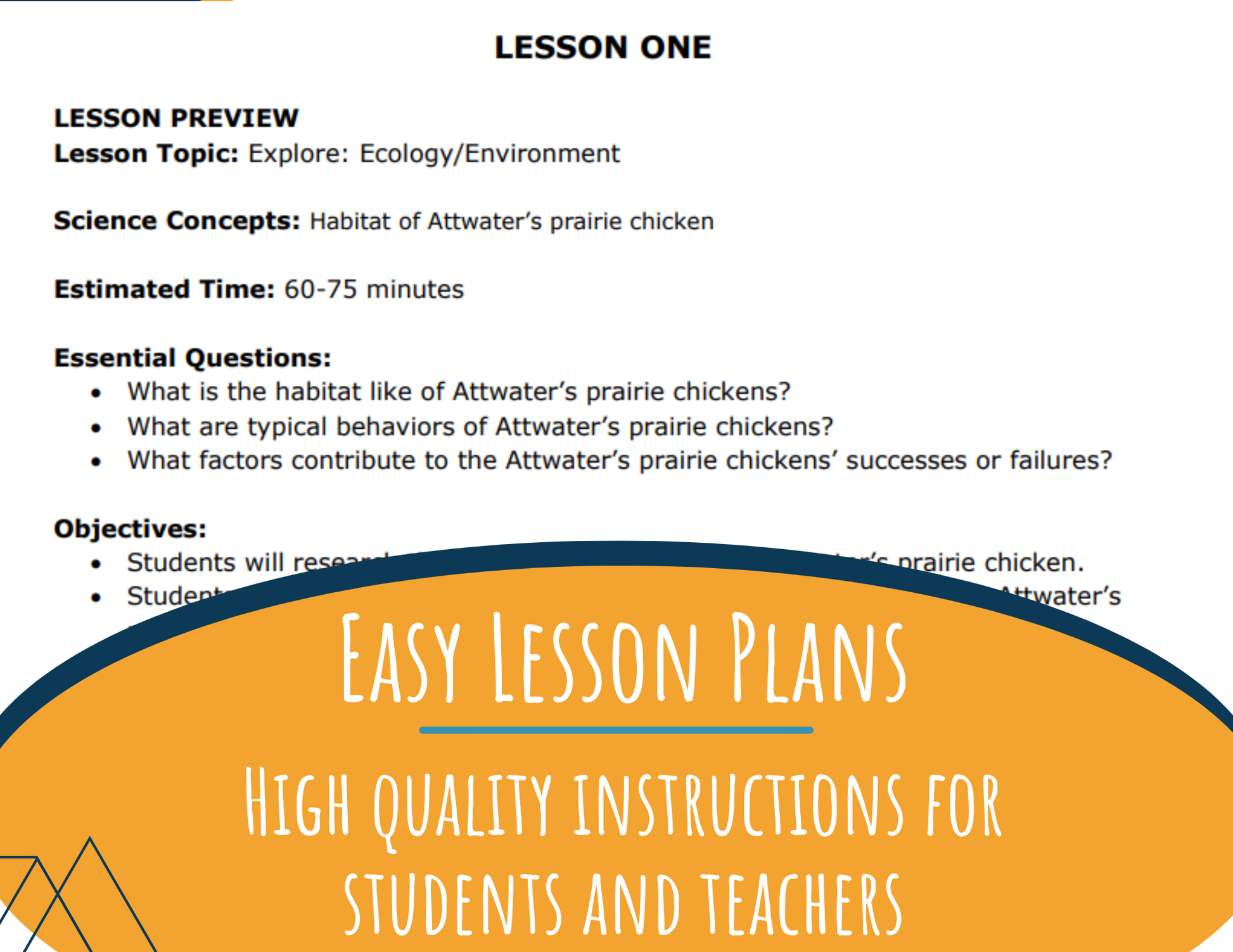 STEM Challenge - Project Last Dance - Design a Prairie Chicken Research Enclosur