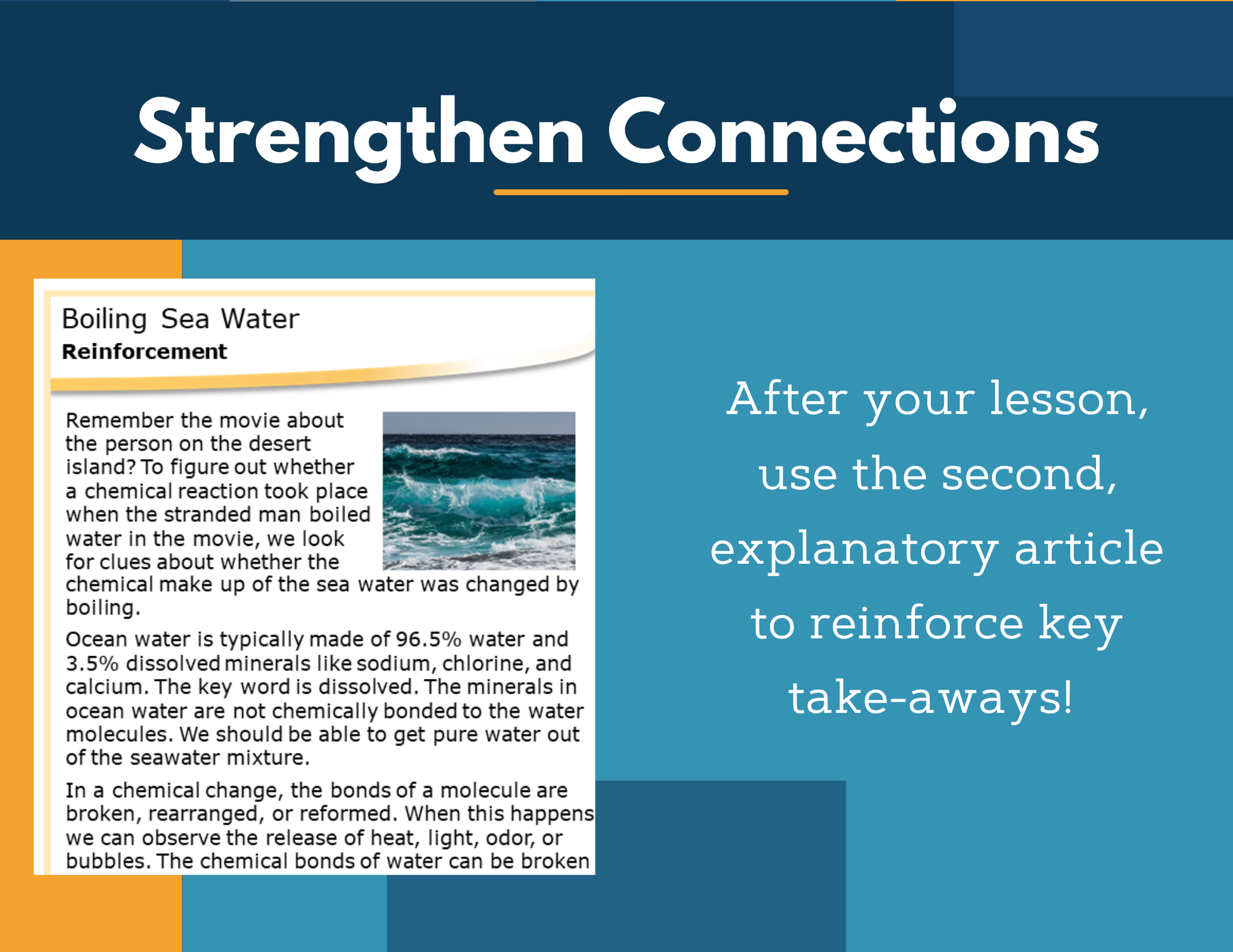 Amazing Anchors Chemical Reactions (Boiling Seawater) - NGSS MS PS1-2