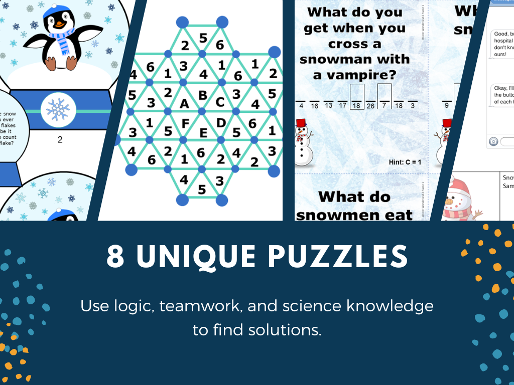 Winter Wonderland Season 2 Escape Room - 6th 7th 8th Grade Science Review Activity