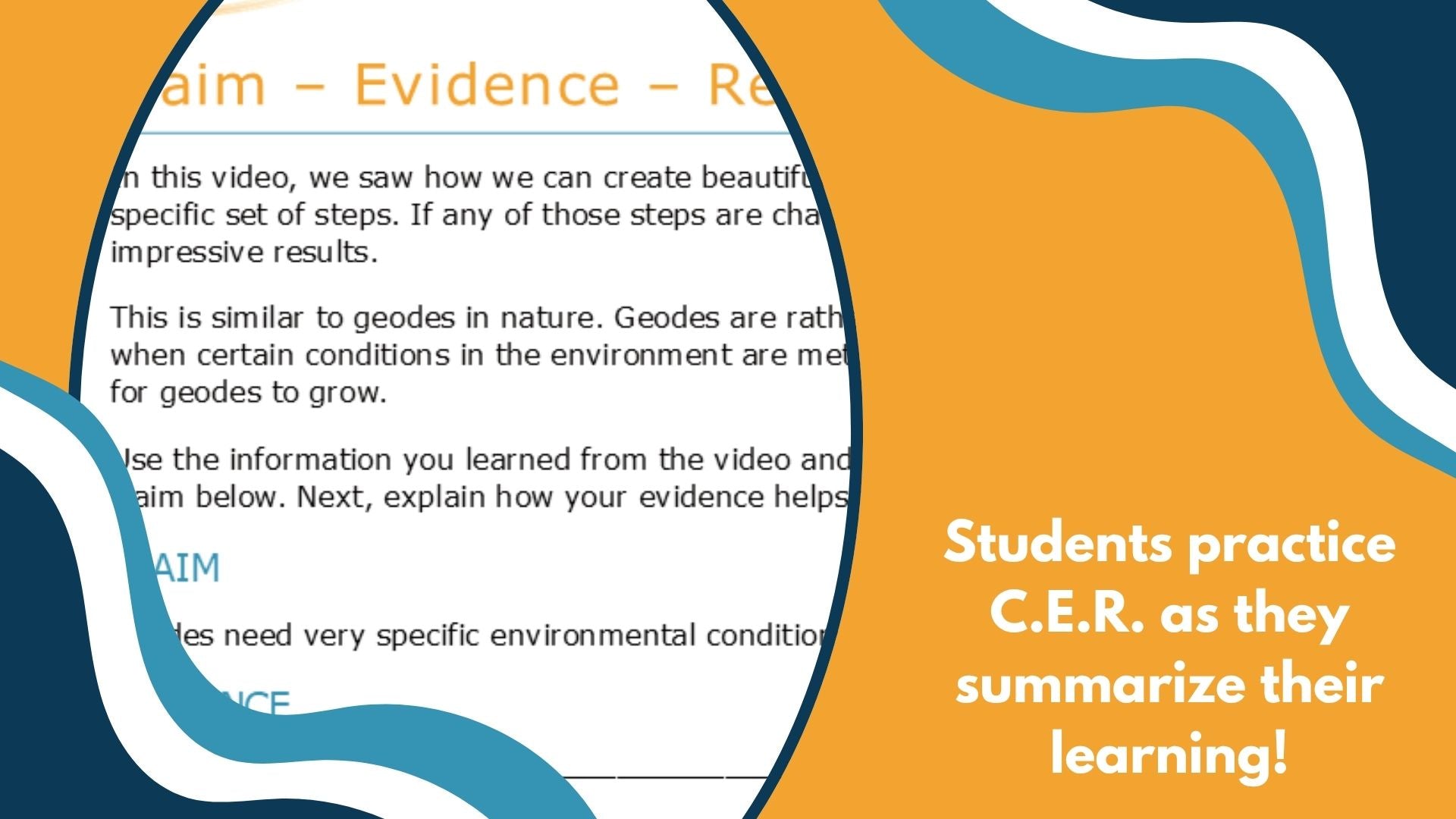 Incredible Egg Geode - Spangler Video Worksheets with CER