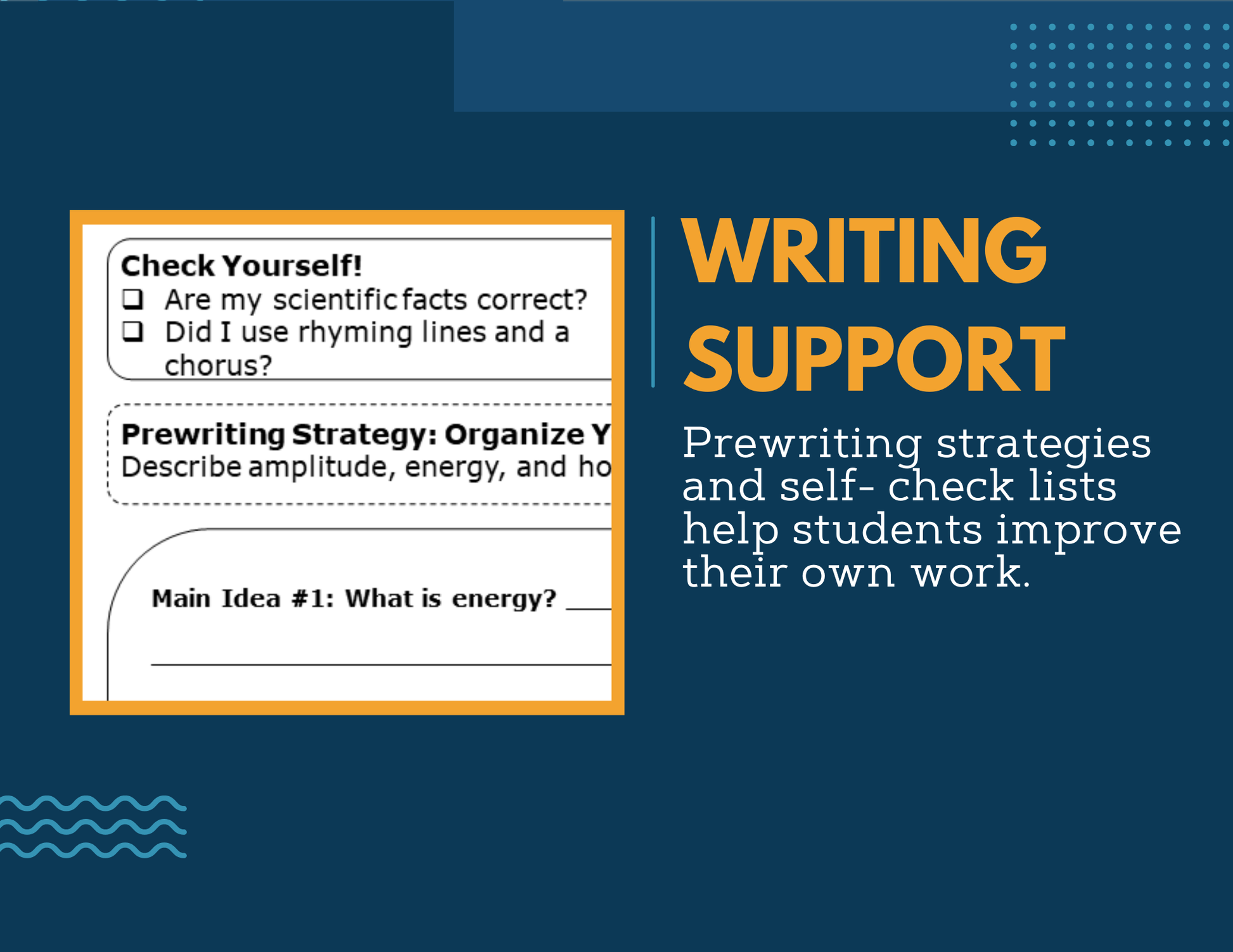 Writing Prompts - Amplitude - MS 6-8 NGSS