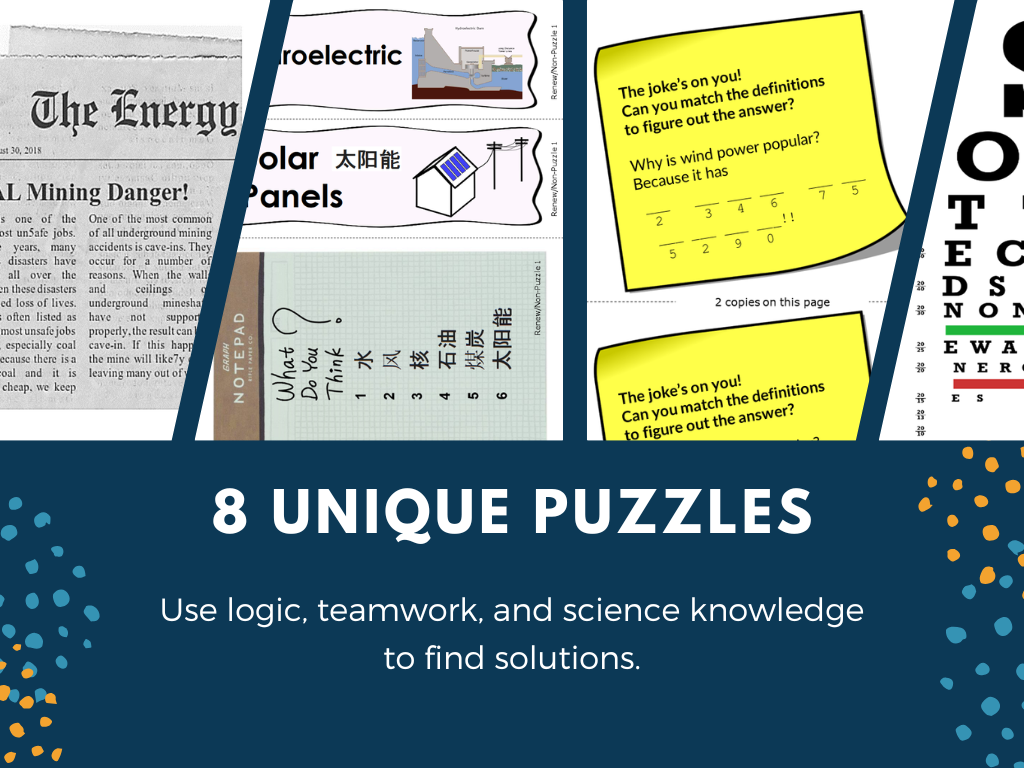 Renewable and Nonrenewable Energy Escape Room - 6th 7th 8th Grade Science Activity