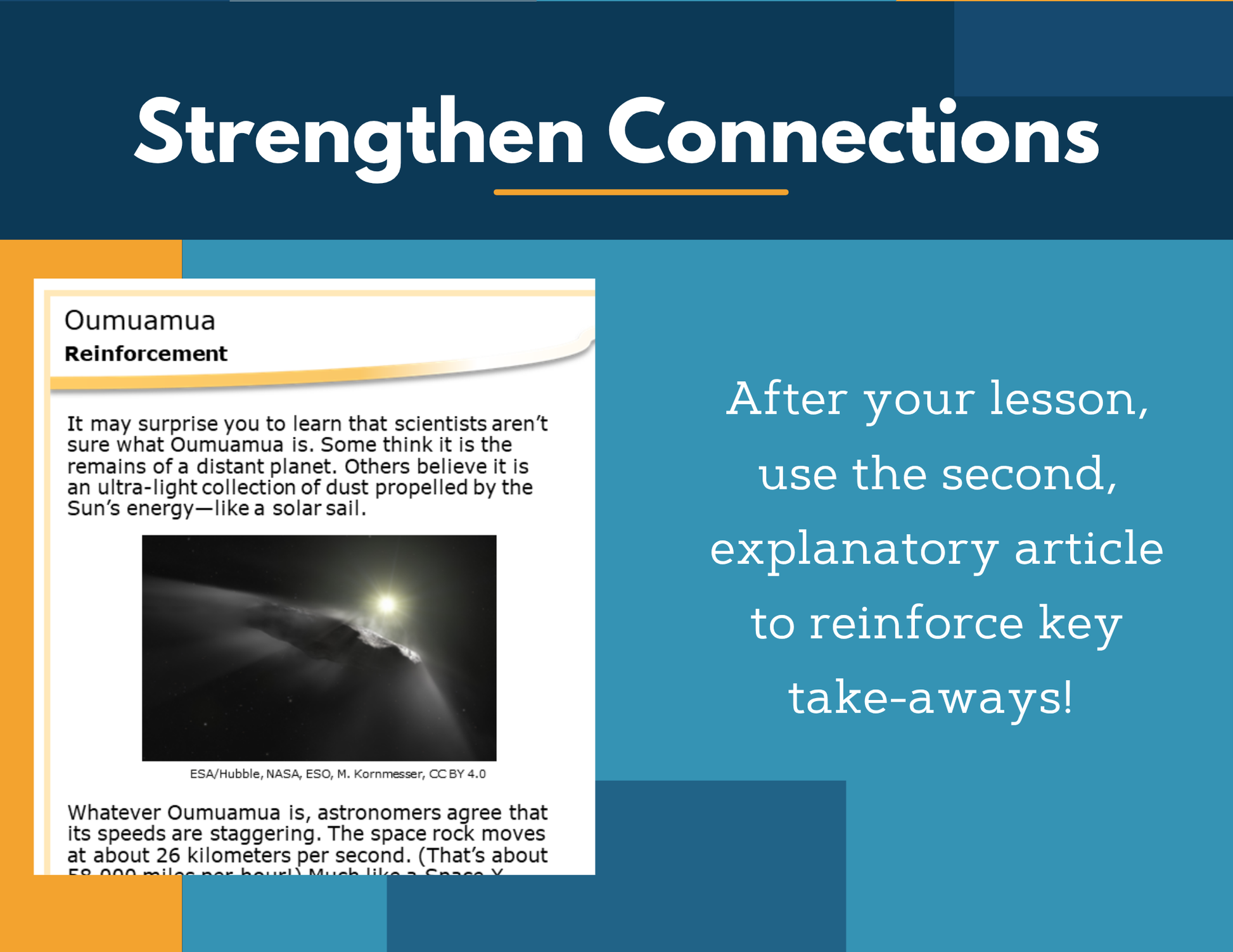 Amazing Anchors Gravity (Oumuamua) - NGSS MS ESS1-2, MS 6-8