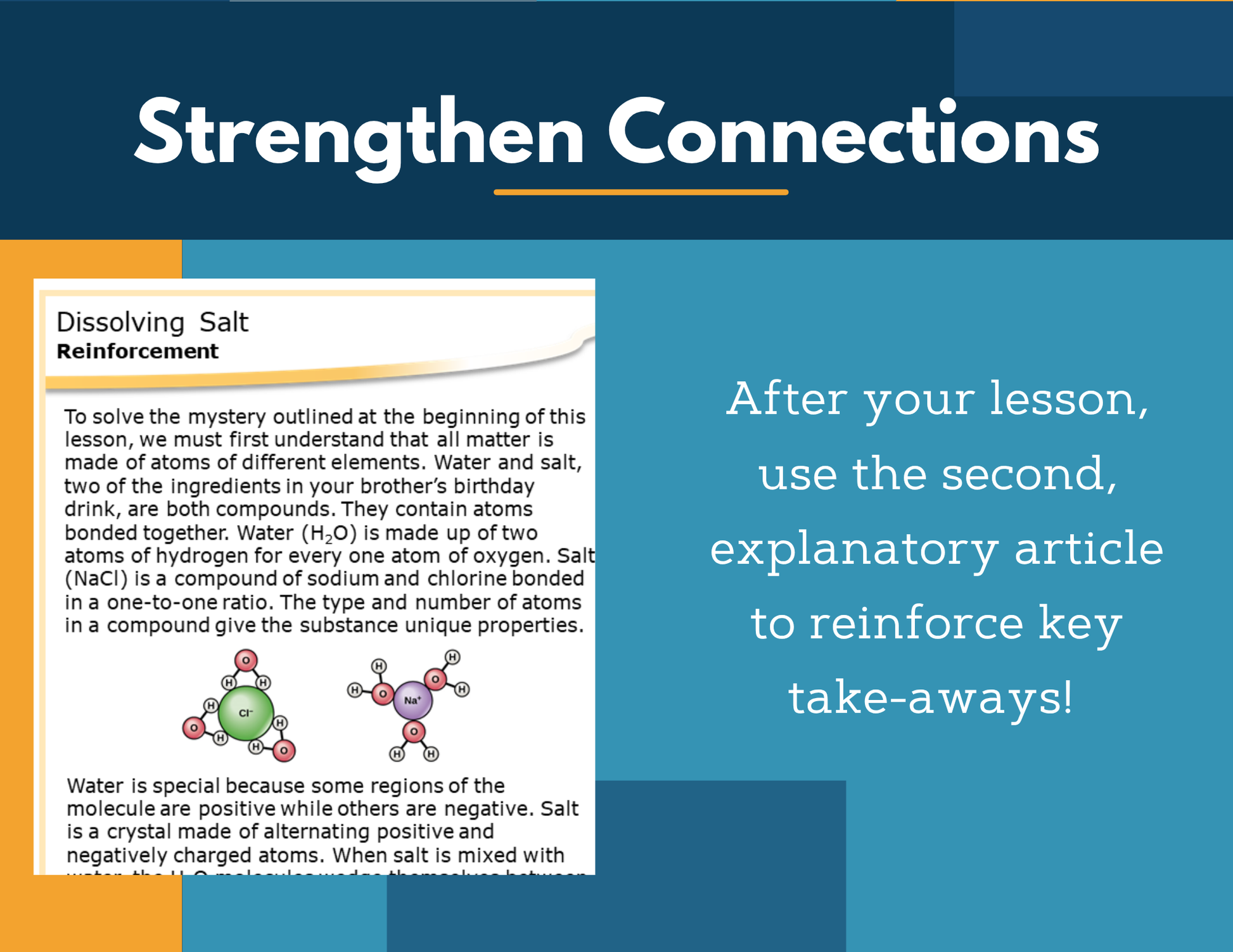 Amazing Anchors Molecules & Extended Structures (Dissolving Salt) NGSS MS PS1-1