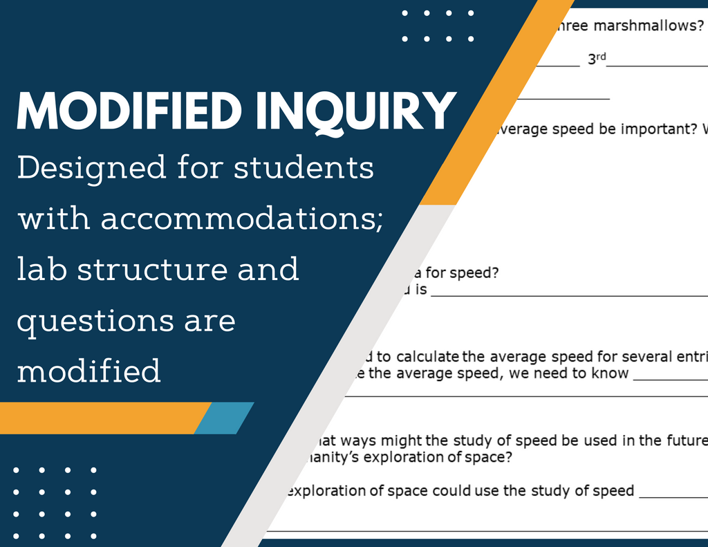 Average Speed Inquiry Lab - MS 6-8 Science TEKS