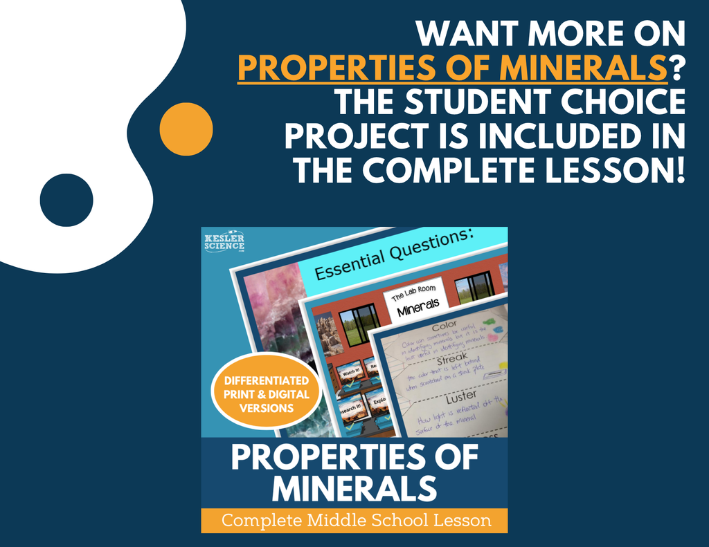 Properties of Minerals - Student Choice Projects - MS