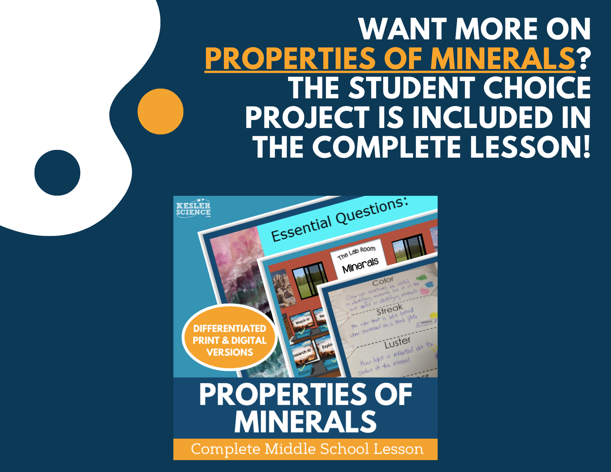 Properties of Minerals - Student Choice Projects - MS