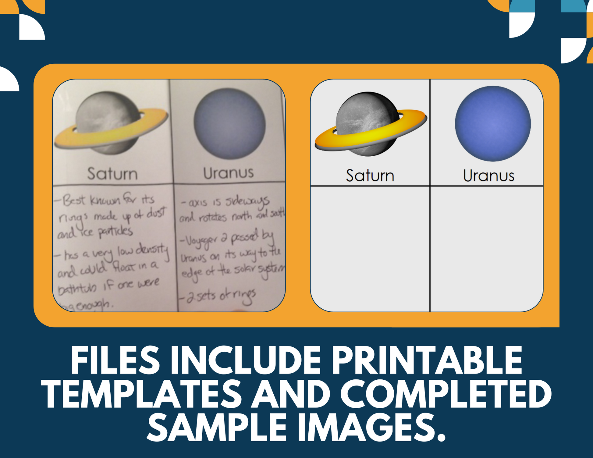 Solar System & Planets Interactive Notebook Pages - Paper INB - MS 6-8