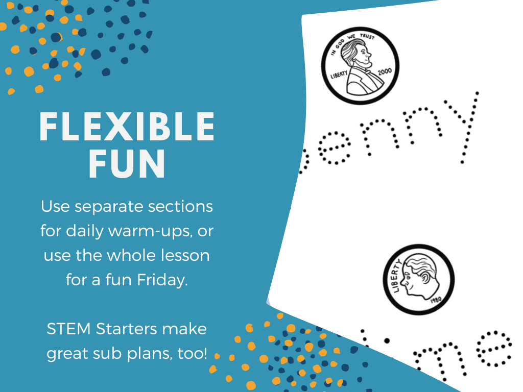 STEM Starters - Colorful Coins - No-Prep PreK-8