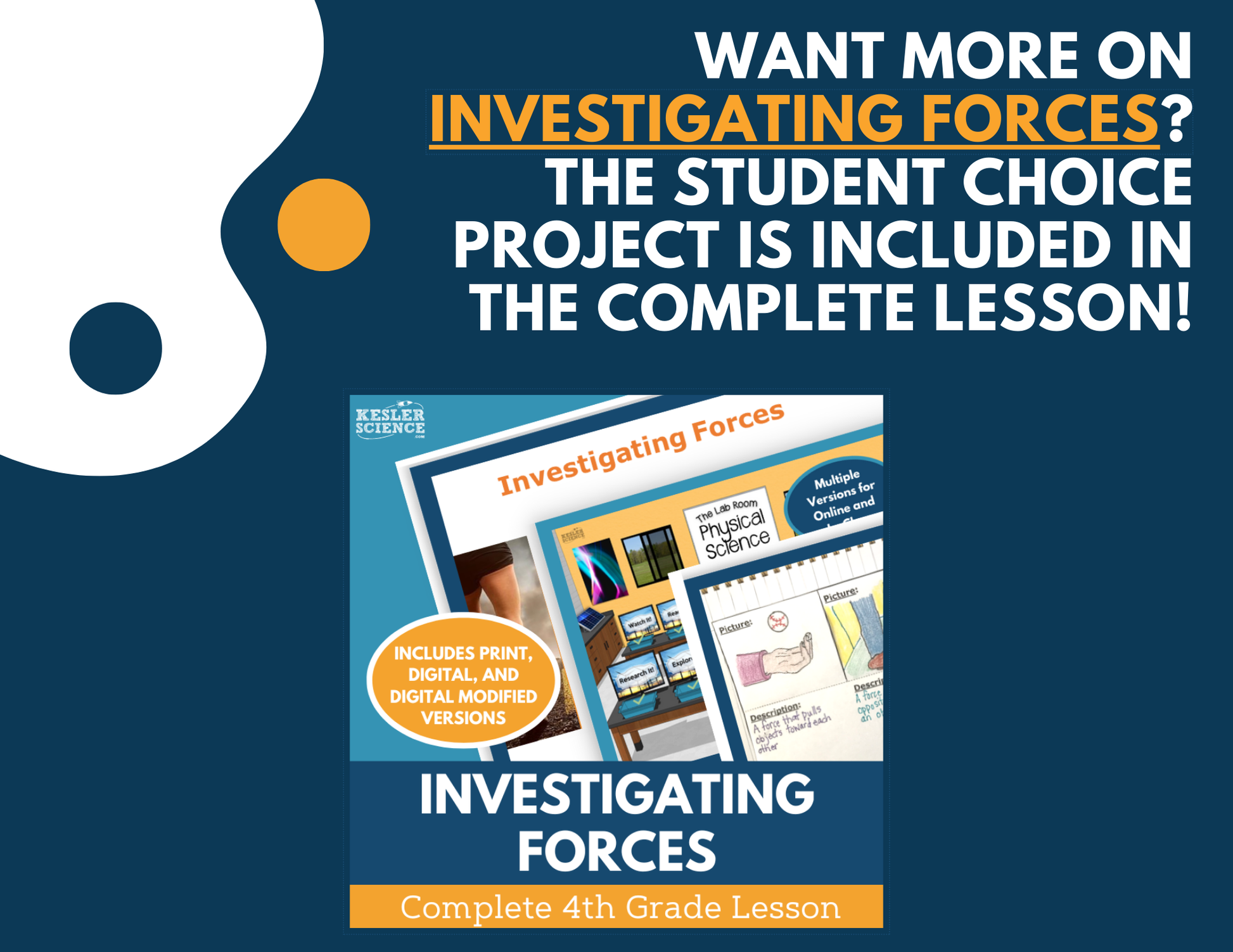 Investigating Forces - Student Choice Projects - 4th Grade